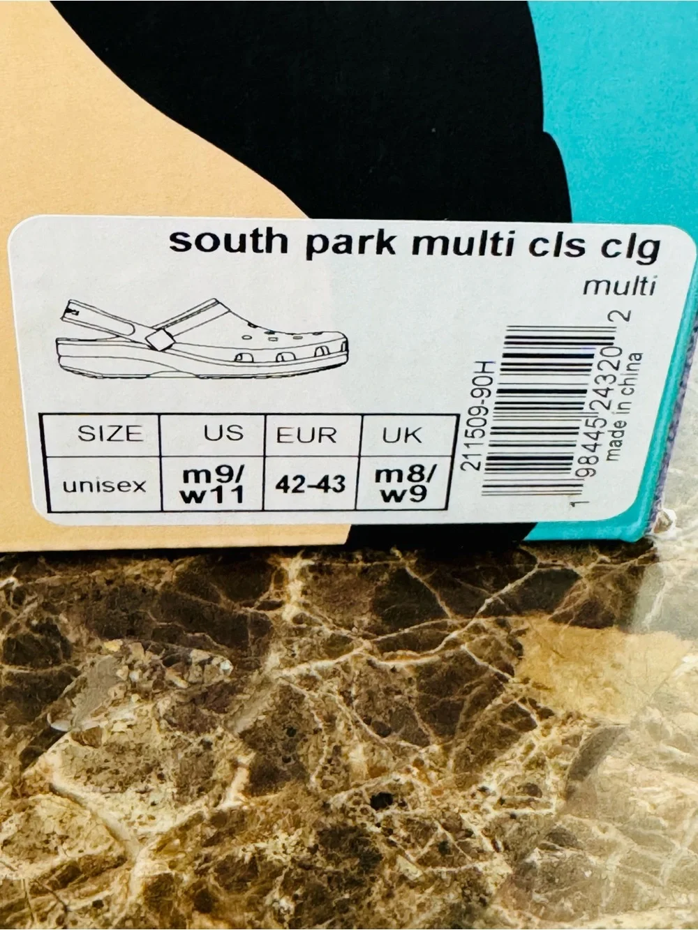 CROCS Green and Light Gray Mountain Graphic Clog with Charms